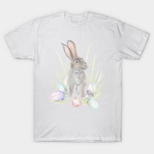 Easter Bunny with Pastel Eggs T-Shirt